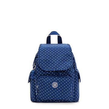 Plecaki Kipling City Pack Mini Printed Niebieskie | PL 1719XY